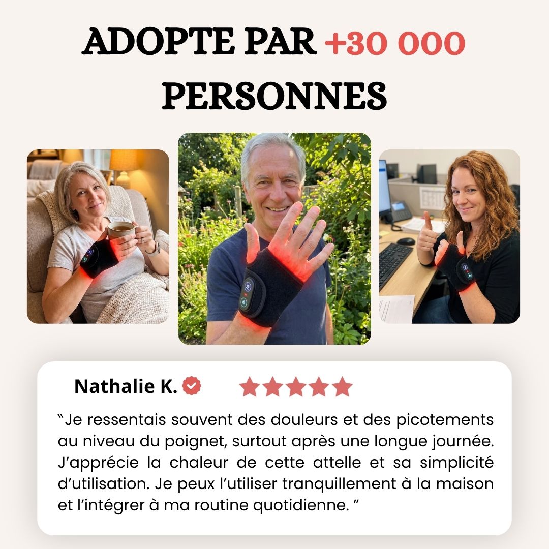 Orthèse de Poignet à Lumière Rouge
