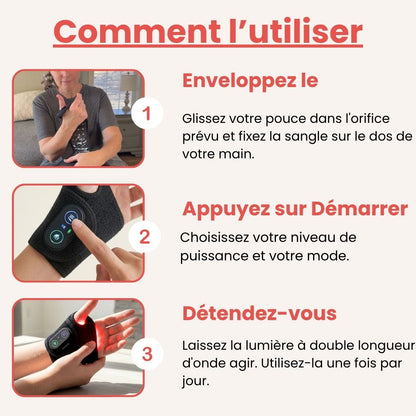 Orthèse de Poignet à Lumière Rouge