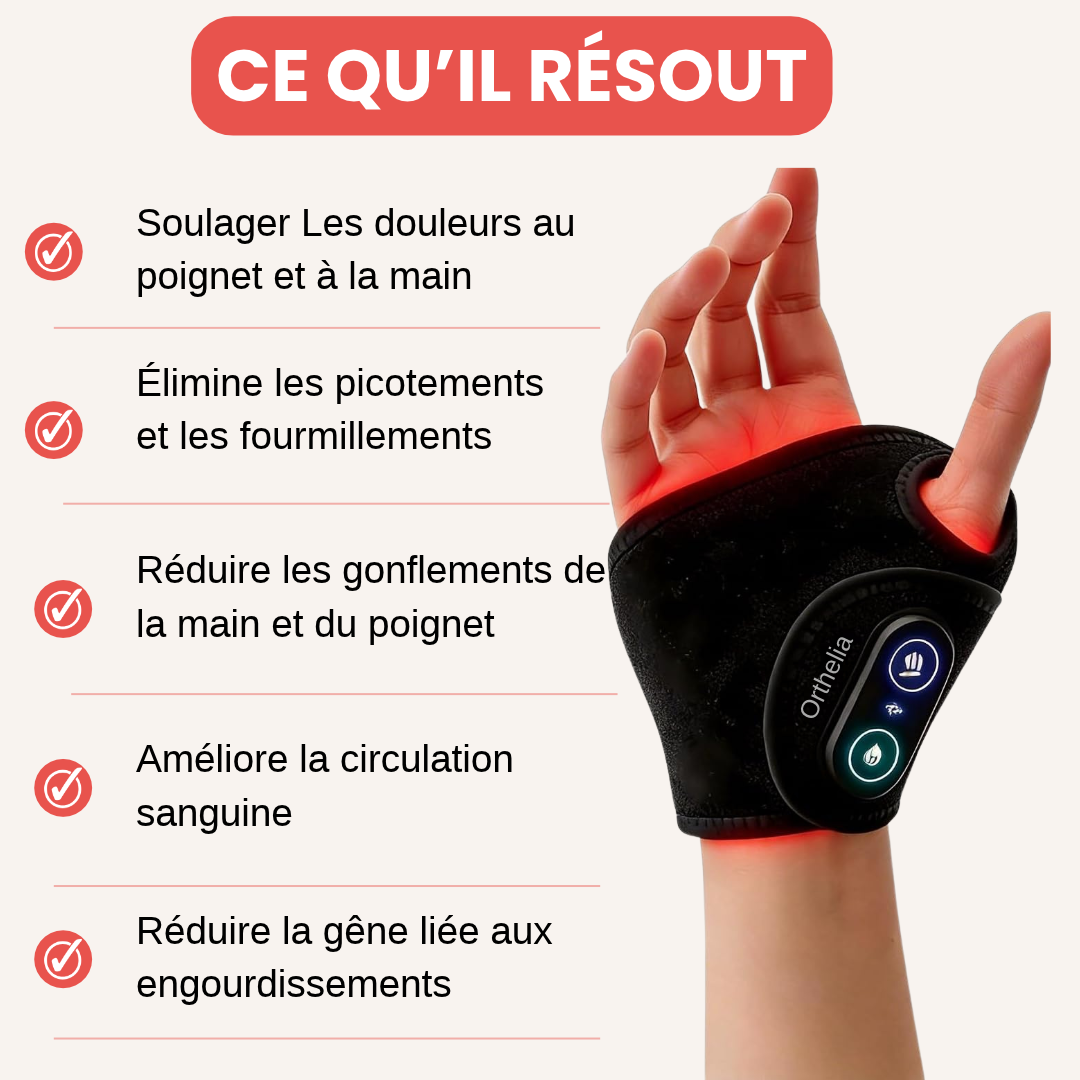 Orthèse de Poignet à Lumière Rouge